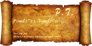 Pomázi Tamás névjegykártya